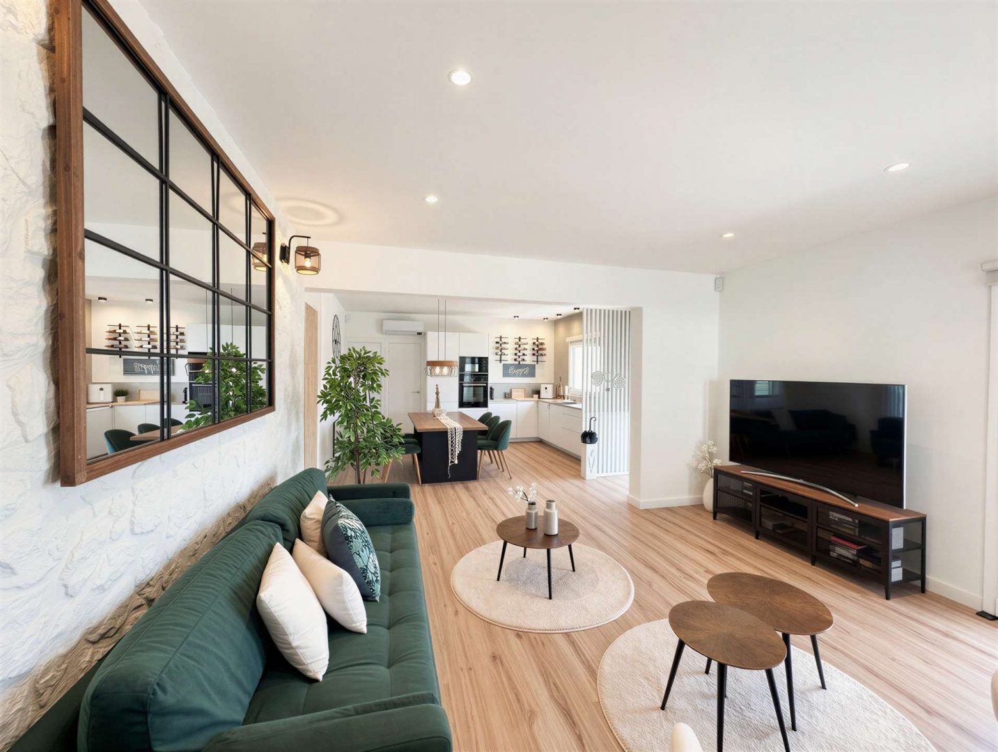 Elegant Open-Plan Living, Dining & Kitchen Area