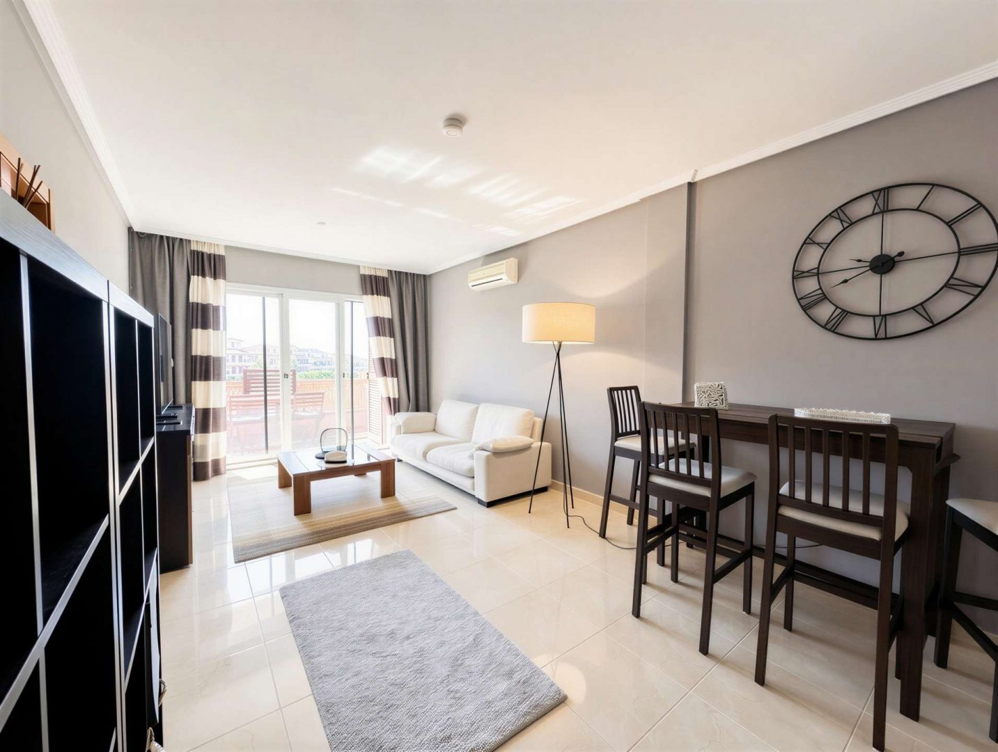 Living Room with Balcony Access