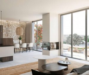 Refined Living Area with Fireplace