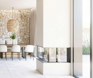 Refined Living Area with Fireplace