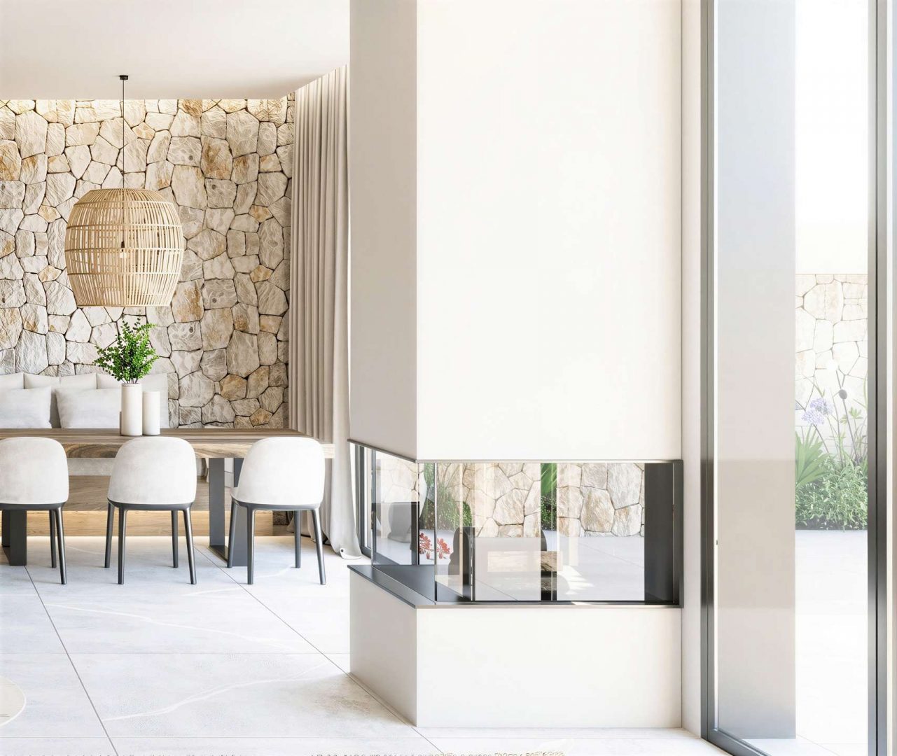 Refined Living Area with Fireplace
