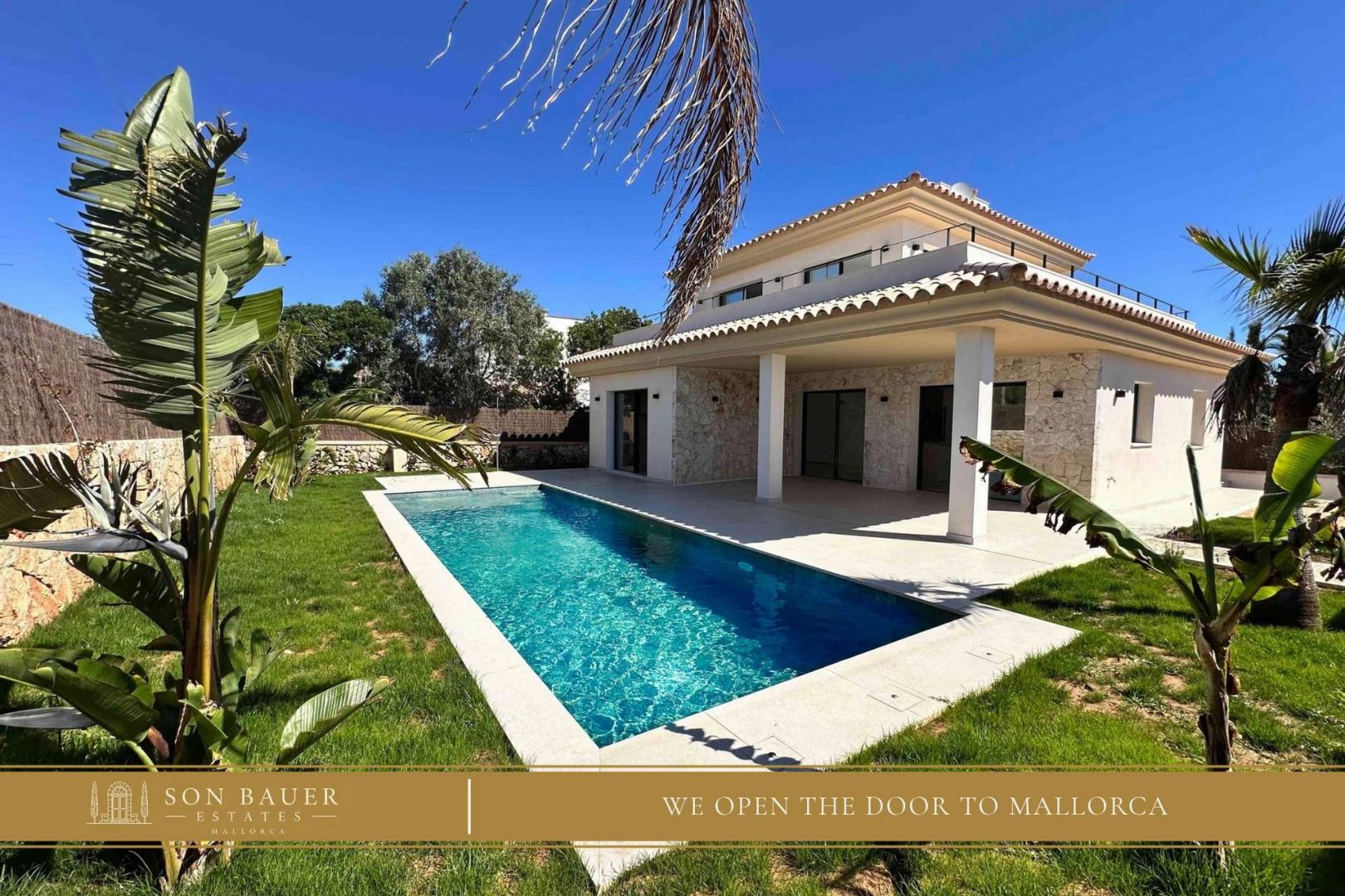 Exterior view of the newly built villa