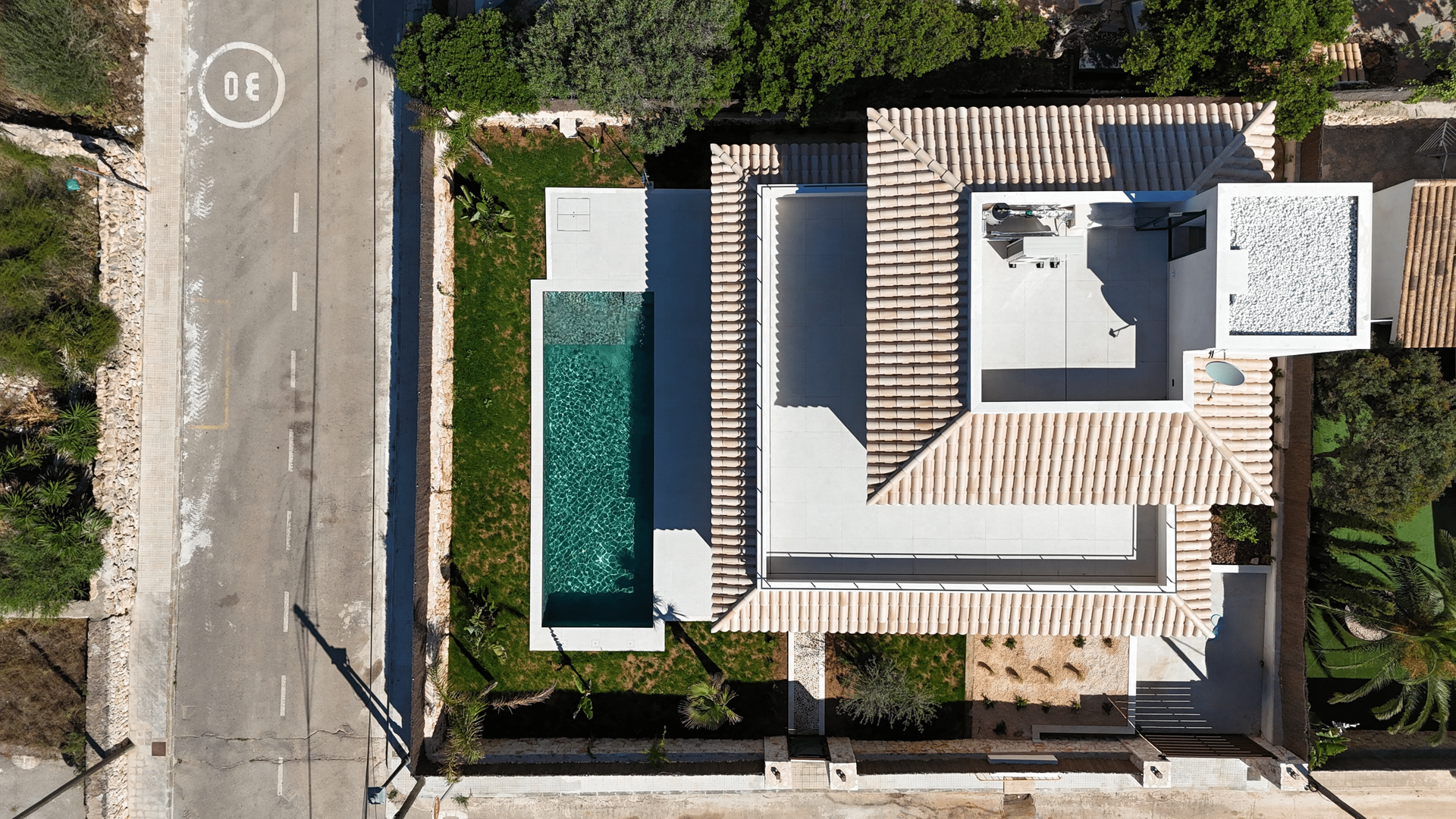 Exterior view of the newly built villa