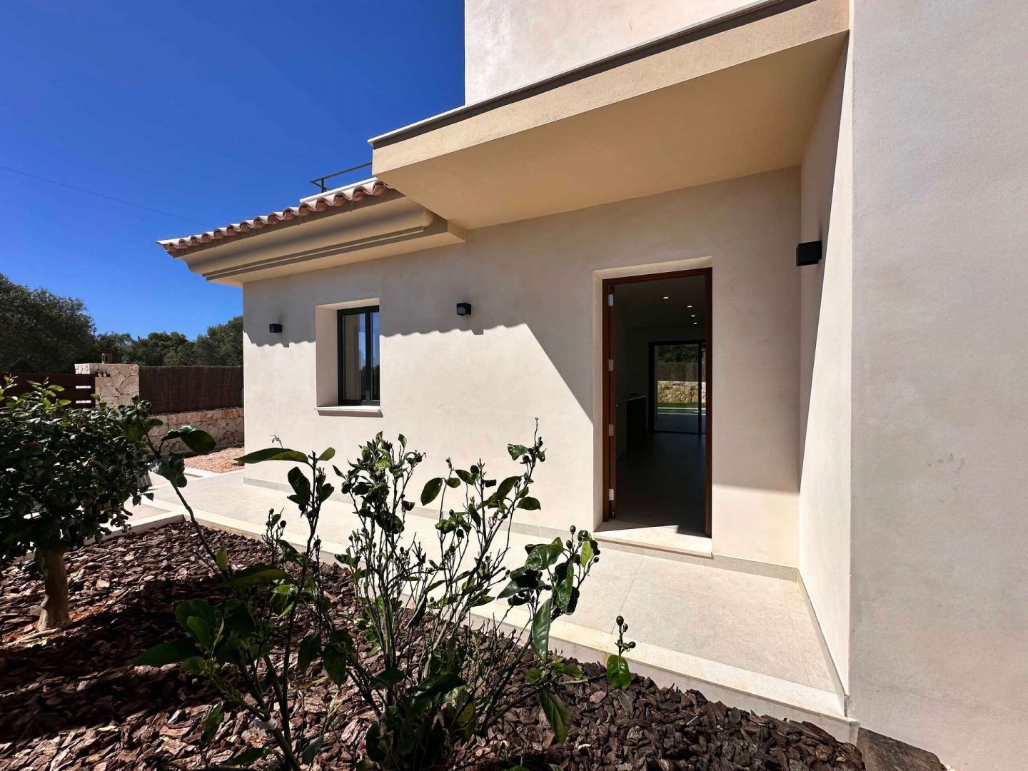 Exterior view of the newly built villa