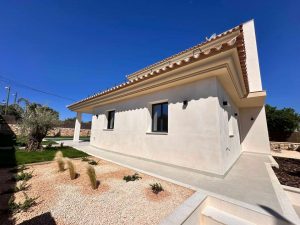 Exterior view of the newly built villa