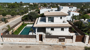 Exterior view of the newly built villa