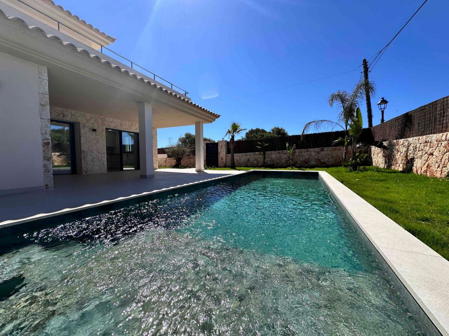 Exterior view of the newly built villa.