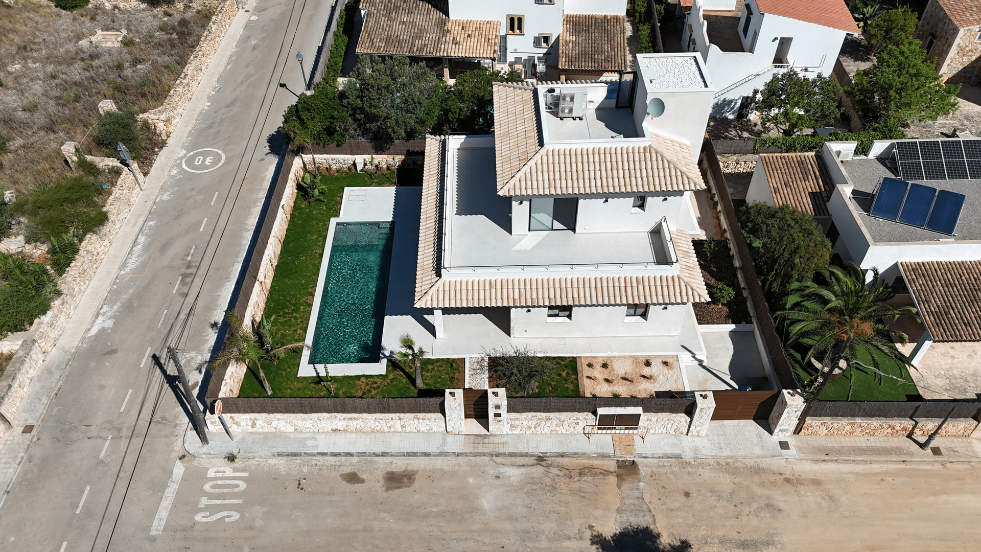 Exterior view of the newly built villa